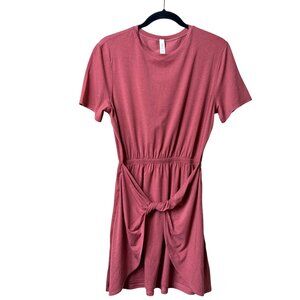 Lululemon Unwind Your Mind Dress Brick Rose / White - Size 6